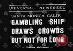 Image of gambling ship Santa Monica California USA, 1938, second 7 stock footage video 65675072653