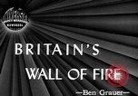 Image of fire wall off English coast to prevent German invasion United Kingdom, 1945, second 1 stock footage video 65675072721