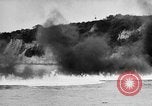 Image of fire wall off English coast to prevent German invasion United Kingdom, 1945, second 17 stock footage video 65675072721