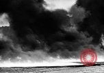 Image of fire wall off English coast to prevent German invasion United Kingdom, 1945, second 20 stock footage video 65675072721