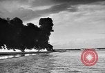 Image of fire wall off English coast to prevent German invasion United Kingdom, 1945, second 39 stock footage video 65675072721