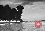 Image of fire wall off English coast to prevent German invasion United Kingdom, 1945, second 40 stock footage video 65675072721