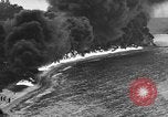 Image of fire wall off English coast to prevent German invasion United Kingdom, 1945, second 47 stock footage video 65675072721