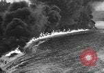 Image of fire wall off English coast to prevent German invasion United Kingdom, 1945, second 48 stock footage video 65675072721