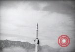 Image of rocket launch White Sands New Mexico USA, 1950, second 59 stock footage video 65675072765