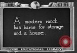 Image ranch United States USA, 1922, de la seconde 53 séquences d'archives historiques vidéo 65675072784