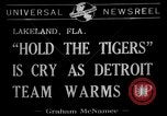 Immagine di Detroit Tigers squadra di baseball Spring Training Lakeland Florida USA, 1941, secondo 3 filmato di repertorio 65675072851