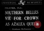 Image concours de beauté Palatka Florida USA, 1941, de la seconde 1 séquences d'archives historiques vidéo 65675072854