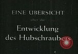 Standbild Fa 223 Hubschrauber Deutschland, 1942, aus Sekunde 4 historischem Filmmaterial Videoclip 65675072916
