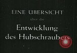 Standbild Fa 223 Hubschrauber Deutschland, 1942, aus Sekunde 7 historischem Filmmaterial Videoclip 65675072916