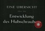 Standbild Fa 223 Hubschrauber Deutschland, 1942, aus Sekunde 9 historischem Filmmaterial Videoclip 65675072916