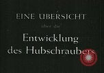 Standbild Fa 223 Hubschrauber Deutschland, 1942, aus Sekunde 10 historischem Filmmaterial Videoclip 65675072916