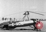 Image of Views of Cierva C30 Autogiro (G-ACIO)  Philadelphia Pennsylvania USA, 1935, second 5 stock footage video 65675072925