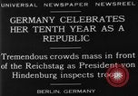 Immagine di Decimo Giorno della Repubblica celebrazione Berlino Germania, 1929, secondo 4 filmato di repertorio 65675072928