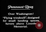 Image of autogyro Washington DC USA, 1928, second 47 stock footage video 65675072943