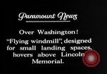 Image of autogyro Washington DC USA, 1928, second 49 stock footage video 65675072943