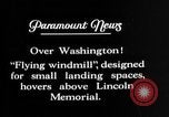 Image of autogyro Washington DC USA, 1928, second 50 stock footage video 65675072943