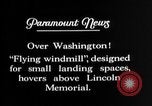 Image of autogyro Washington DC USA, 1928, second 51 stock footage video 65675072943
