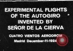 Standbild Cierva Tragschrauber Madrid Spanien, 1924, aus Sekunde 1 historischem Filmmaterial Videoclip 65675072952