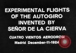 Standbild Cierva Tragschrauber Madrid Spanien, 1924, aus Sekunde 9 historischem Filmmaterial Videoclip 65675072952