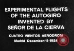 Standbild Cierva Tragschrauber Madrid Spanien, 1924, aus Sekunde 12 historischem Filmmaterial Videoclip 65675072952