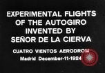 Standbild Cierva Tragschrauber Madrid Spanien, 1924, aus Sekunde 14 historischem Filmmaterial Videoclip 65675072952
