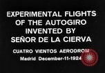 Standbild Cierva Tragschrauber Madrid Spanien, 1924, aus Sekunde 16 historischem Filmmaterial Videoclip 65675072952