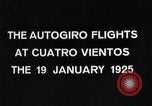 Standbild Cierva Tragschrauber Madrid Spanien, 1925, aus Sekunde 3 historischem Filmmaterial Videoclip 65675072954