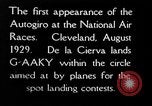 Image of autogyro landing Cleveland Ohio USA, 1929, second 7 stock footage video 65675072959