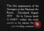 Image of autogyro landing Cleveland Ohio USA, 1929, second 12 stock footage video 65675072959