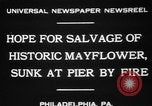 Image of Burned Presidential yacht Mayflower Philadelphia Pennsylvania USA, 1931, second 4 stock footage video 65675072969
