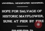 Image of Burned Presidential yacht Mayflower Philadelphia Pennsylvania USA, 1931, second 6 stock footage video 65675072969
