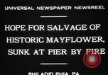 Image of Burned Presidential yacht Mayflower Philadelphia Pennsylvania USA, 1931, second 9 stock footage video 65675072969