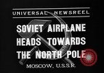 Immagine di Il russo aviatori partono Mosca in volo al Polo Nord Mosca Russia Unione Sovietica, 1937, secondo 6 filmato di repertorio 65675073020