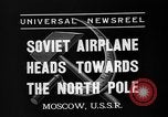 Immagine di Il russo aviatori partono Mosca in volo al Polo Nord Mosca Russia Unione Sovietica, 1937, secondo 8 filmato di repertorio 65675073020