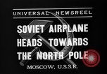 Immagine di Il russo aviatori partono Mosca in volo al Polo Nord Mosca Russia Unione Sovietica, 1937, secondo 9 filmato di repertorio 65675073020