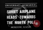 Immagine di Il russo aviatori partono Mosca in volo al Polo Nord Mosca Russia Unione Sovietica, 1937, secondo 12 filmato di repertorio 65675073020