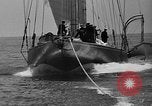 Image of Endeavour I sail boat being towed Newport Rhode Island USA, 1937, second 38 stock footage video 65675073026