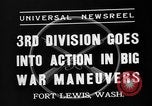Image of 3rd Army Division troops Fort Lewis Washington USA, 1937, second 6 stock footage video 65675073028