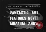 Standbild Malerei Ausstellung New York United States USA, 1936, aus Sekunde 9 historischem Filmmaterial Videoclip 65675073144