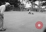 Standbild Präsident Dwight D Eisenhower spielt Golf Pebble Beach California USA, 1955, aus Sekunde 22 historischem Filmmaterial Videoclip 65675073187