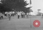 Standbild Präsident Dwight D Eisenhower spielt Golf Pebble Beach California USA, 1955, aus Sekunde 37 historischem Filmmaterial Videoclip 65675073187
