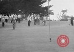 Standbild Präsident Dwight D Eisenhower spielt Golf Pebble Beach California USA, 1955, aus Sekunde 39 historischem Filmmaterial Videoclip 65675073187
