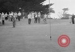 Standbild Präsident Dwight D Eisenhower spielt Golf Pebble Beach California USA, 1955, aus Sekunde 40 historischem Filmmaterial Videoclip 65675073187