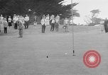 Standbild Präsident Dwight D Eisenhower spielt Golf Pebble Beach California USA, 1955, aus Sekunde 42 historischem Filmmaterial Videoclip 65675073187