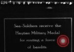Image of United States Marines receive Haitian military medals Port-au-Prince Haiti West Indies, 1920, second 1 stock footage video 65675073271