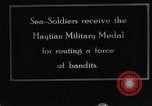Image of United States Marines receive Haitian military medals Port-au-Prince Haiti West Indies, 1920, second 3 stock footage video 65675073271