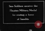 Image of United States Marines receive Haitian military medals Port-au-Prince Haiti West Indies, 1920, second 4 stock footage video 65675073271
