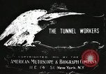 Image of tunnel workers New York United States USA, 1905, second 7 stock footage video 65675073369