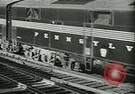 Image of 1940s passenger railroad train operations and personnel United States USA, 1948, second 19 stock footage video 65675073411